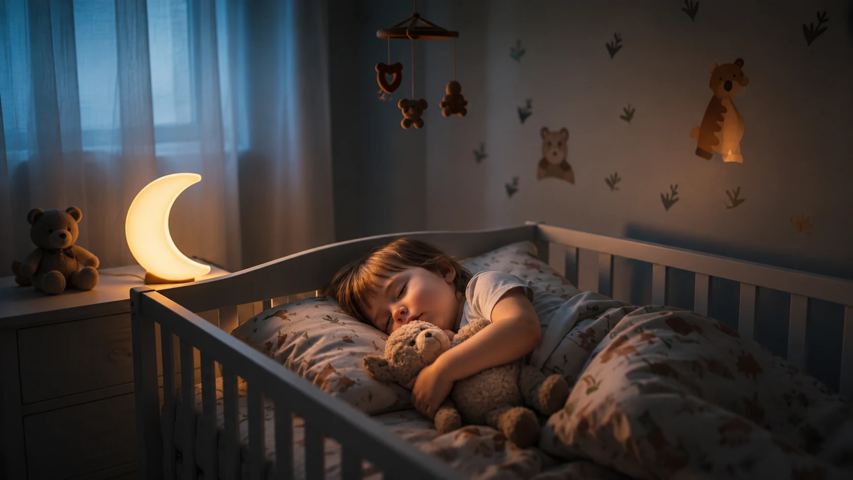 Toddler sleeping peacefully through the night after improving toddler night wakings with a consistent bedtime routine.